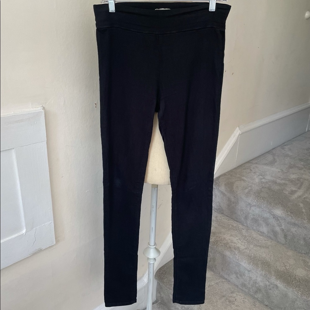 Current/Elliot Womens Black Pull On Stretch Denim Legging Jegging Pant Size 30